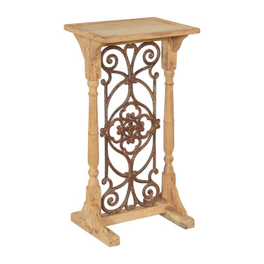 India - Old Furniture Teak and Iron Stand