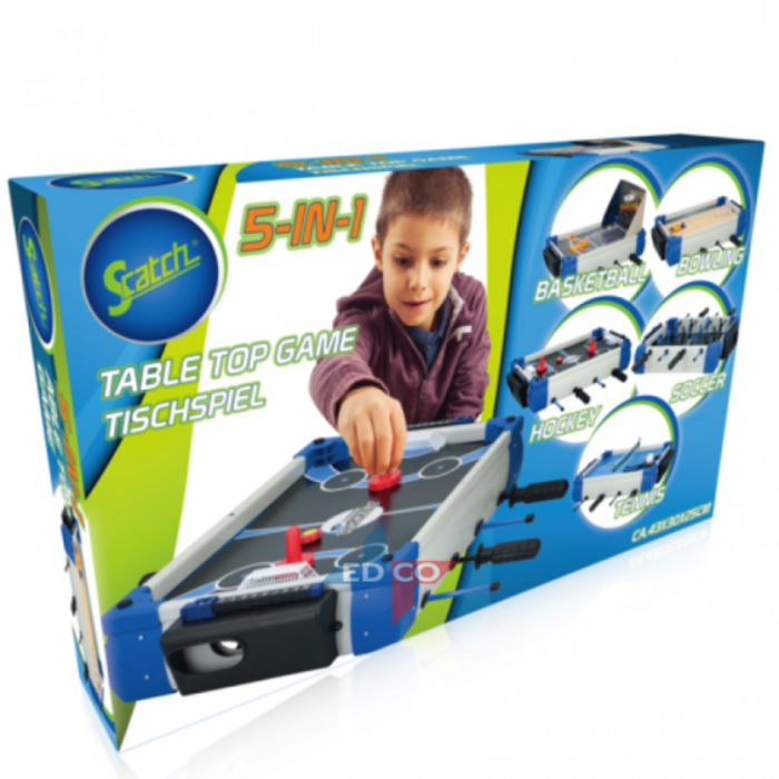 Scatch Tafelspel 5-in-1 Junior 43 Cm Wit/blauw