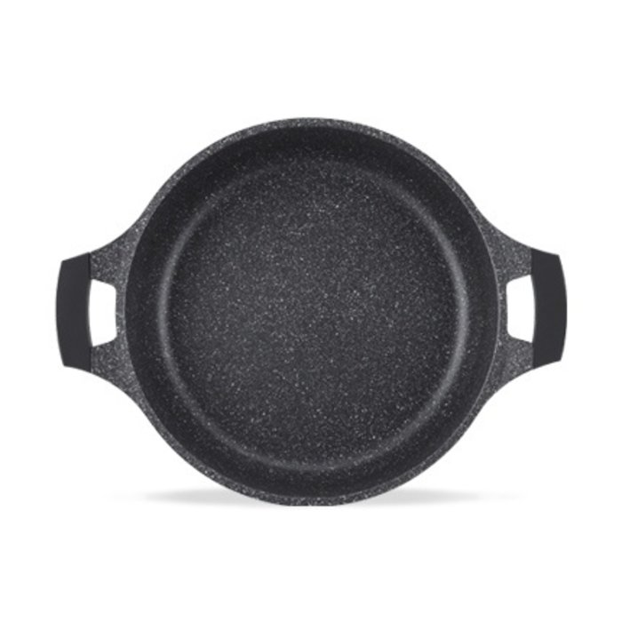 Royalty Line SMH LINE  marmer soep/braadpan 28cm met glazen deksel zwart