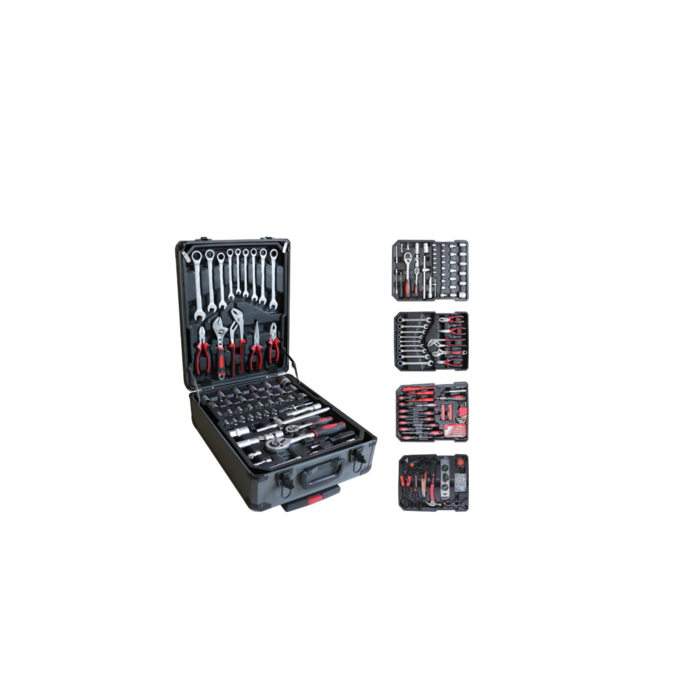 Kraftworld KraftWorld gevulde gereedschapskoffer trolley 299 delig met ratel