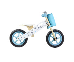 Royalty Line Kinderline WBC726.1: Houten Loopfiets - Turquoise Blauw