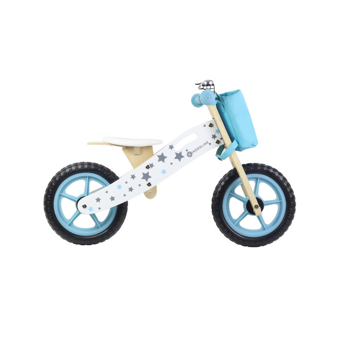 Royalty Line Kinderline WBC726.1: Houten Loopfiets - Turquoise Blauw