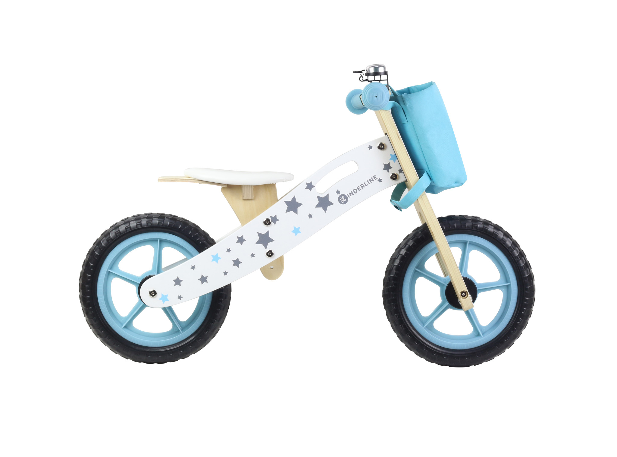 Royalty Line Kinderline WBC726.1: Houten Loopfiets - Turquoise Blauw