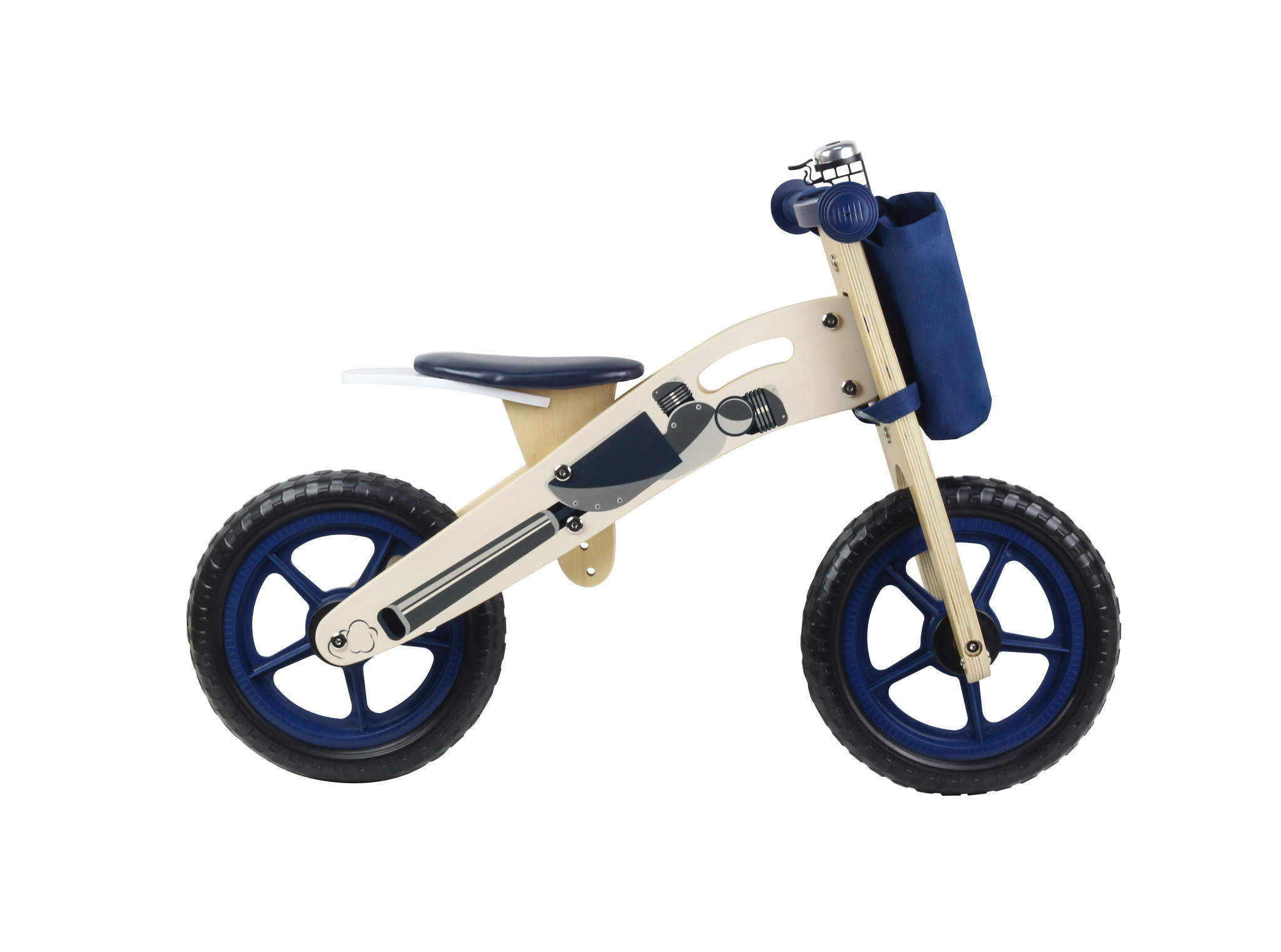 Royalty Line Kinderline WBC726.1: Houten Loopfiets - Turquoise Blauw