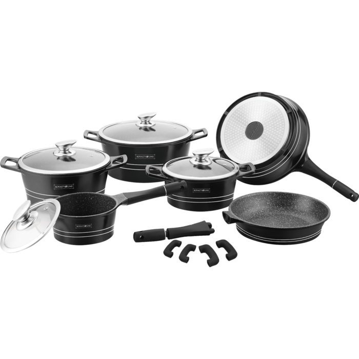 Royalty Line Royalty Line RL-ES2014M; Marmeren coating kookgerei set 14pcs