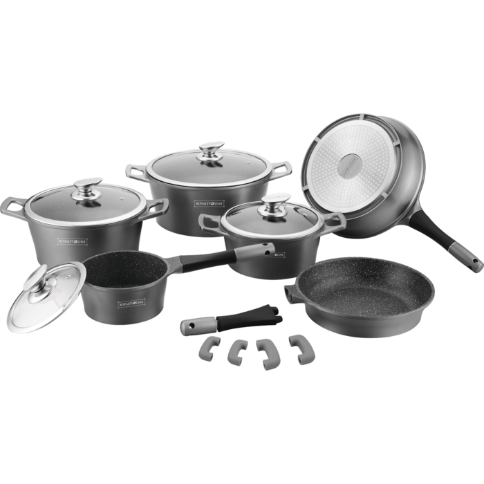 Royalty Line Royalty Line RL-ES2014M; Marmeren coating kookgerei set 14pcs