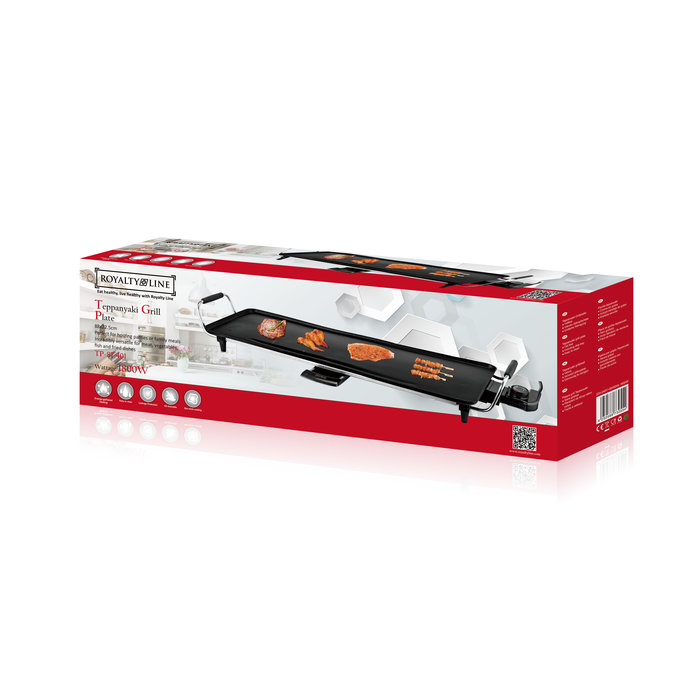Royalty Line Grillplaat XL - teppanyaki grillplaat - 1800W