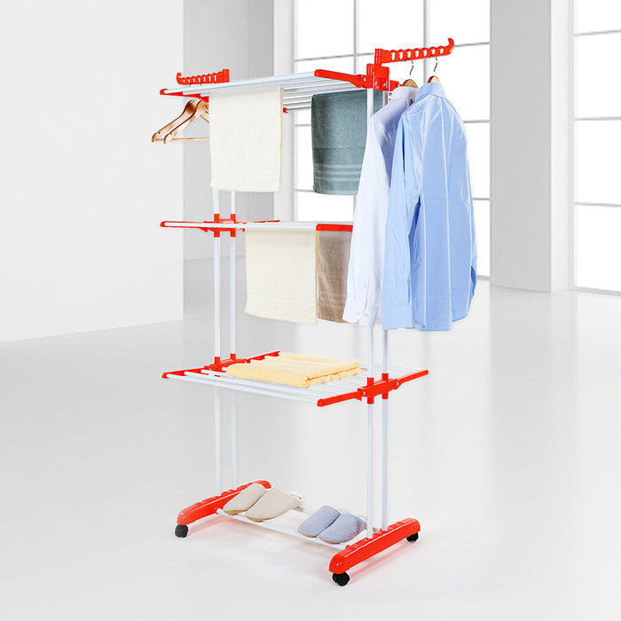 Herzberg Herzberg XXL Opvouwbaar droogrek – Voor 20 Meter Aan Ruimte – Blauw