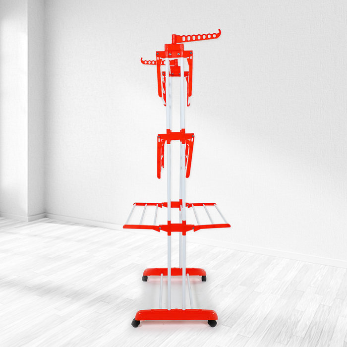 Herzberg Herzberg XXL Opvouwbaar droogrek – Voor 20 Meter Aan Ruimte – Blauw