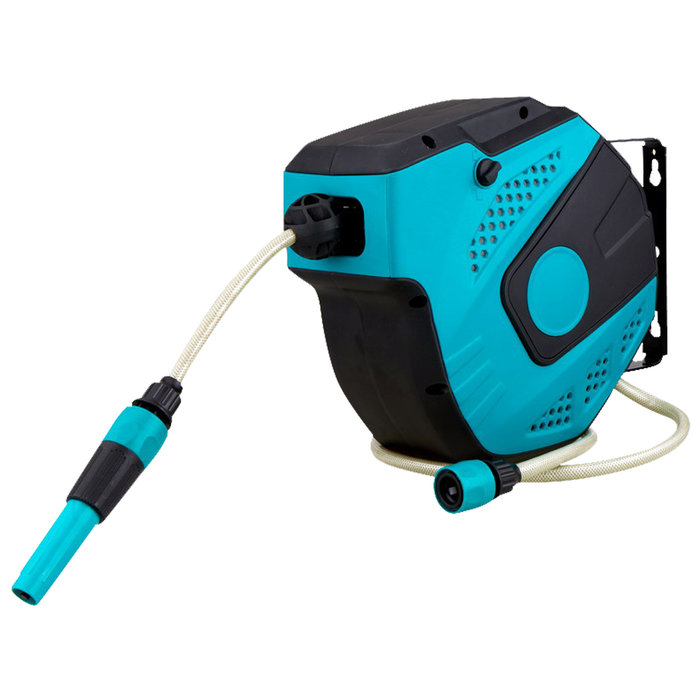 Herzberg Herzberg HG-8025: 10 M Automatische Waterslanghaspel Met Stalen Montage