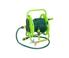 Kinzo Kinzo Garden Tuinslangset - vrijstaande slanghaspel - 15 meter tuinslang �1/2" - incl. 6 accessoires