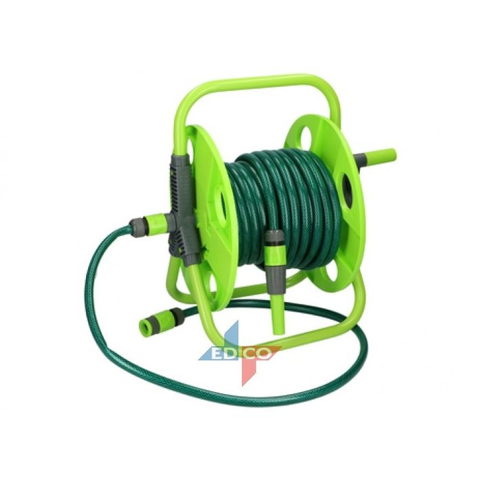 Kinzo Kinzo Garden Tuinslangset - vrijstaande slanghaspel - 15 meter tuinslang �1/2" - incl. 6 accessoires