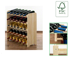 SMH LINE® SMH LINE® Wijnrek -30 flessen - 65x63x26,5 cm - Wijnrek Hout - Flessenrek