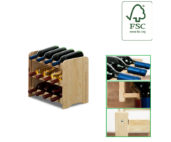 SMH LINE® SMH LINE® Wijnrek - 12 flessen - 38x42x26,5 - Wijnrek Hout - Flessenrek