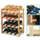 SMH LINE® Wijnrek - 16 flessen - 48x42x25 cm - Wijnrek Hout - Flessenrek
