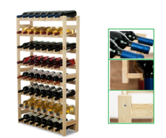SMH LINE® SMH LINE® Wijnrek - 56 flessen - 118x68x25 cm - Wijnrek Hout- Flessenrek