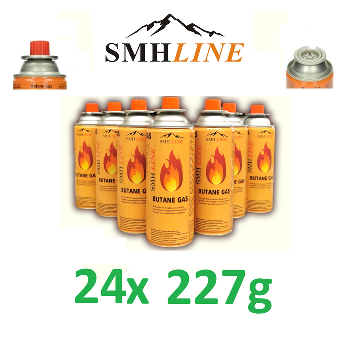 SMH LINE® SMH LINE® Kookstel gasflessen - Butaan Gasflessen - 24x 227g - Gasbussen