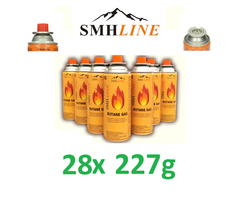SMH LINE® SMH LINE® Kookstel gasflessen - Butaan Gasflessen - 28x 227g - Gasbussen