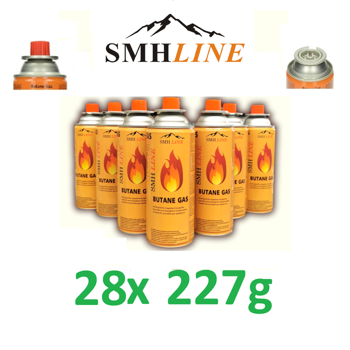 SMH LINE® SMH LINE® Kookstel gasflessen - Butaan Gasflessen - 28x 227g - Gasbussen