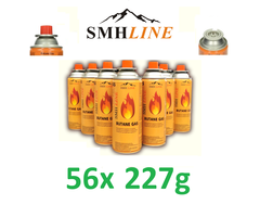 SMH LINE® SMH LINE® Kookstel gasflessen - Butaan Gasflessen - 56x 227g - Gasbussen