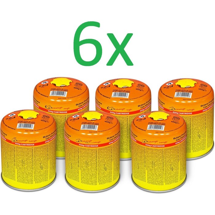 SMH LINE® SMH LINE® - 6 stuks x 300 gram Gasflessen - Cartouche - Schroefpatroon Schroefventiel - Easy Clic cartouche- Gaspatroon - Camping gasfornuis - Propaan butaangas - voor gasbrander - onkruidbrander