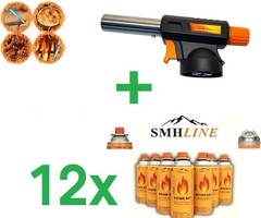 SMH LINE® SMH LINE® Gasbrander - Creme Brulee Brander - keukenbrander - Incl. 12x Gasflessen