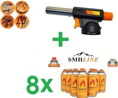 SMH LINE® SMH LINE® Gasbrander - Creme Brulee Brander - keukenbrander - Incl. 8x Gasflessen