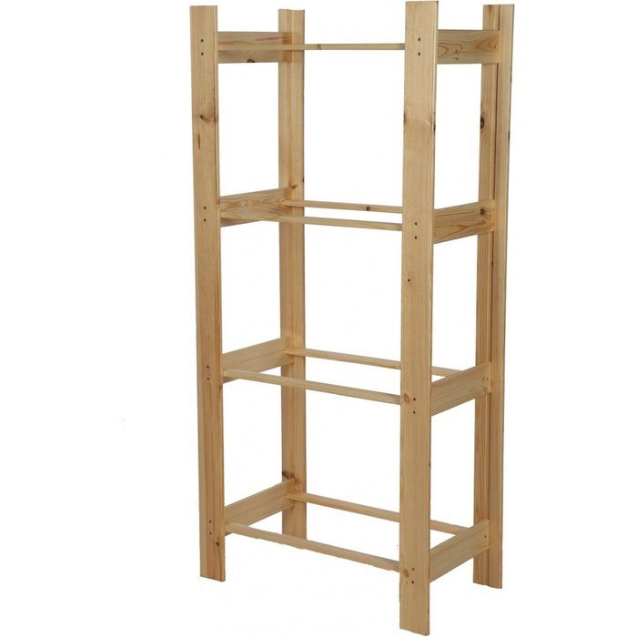 SMH LINE® SMH LINE® Krattenrek - Opbergrek - 4 Kratten - Extra Stevig - Hout