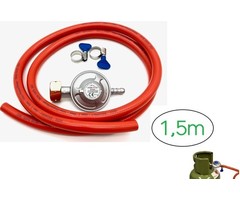 SMH LINE® SMH LINE® - Universele Gasslang installatie set - Drukregelaar met 1.5 meter slang - 30mBar Inclusief 2x Slangklemmen