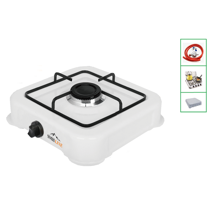 SMH LINE® SMH LINE® Gas kooktoestel 1 pits - Camping kooktoestel - Gaskomfoor - Incl. Gasslang set