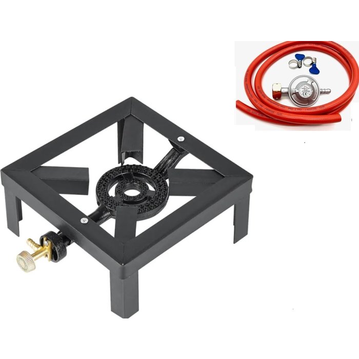 SMH LINE® SMH LINE® Wokbrander - Kookbrander - 25x25x11cm - 3 KW - Incl, drukregelaar