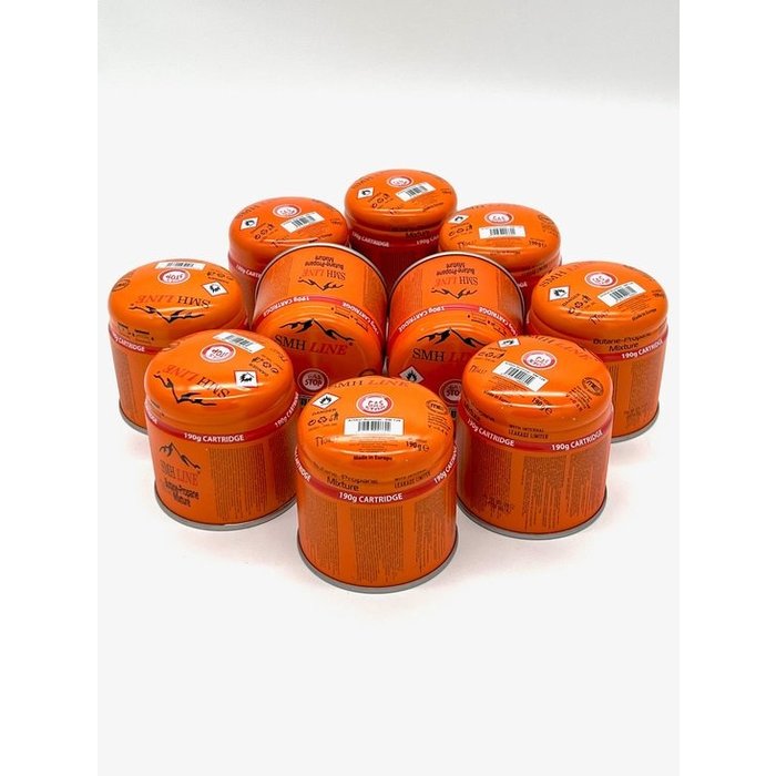 SMH LINE® SMH LINE® Gaspatroon 190g - Prikcartouche - 10x - Incl. Gasbloksysteem