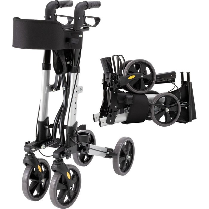SMH LINE® SMH LINE® Lichtgewicht Rollator - Dubbel Opvouwbaar - Incl. Led lamp