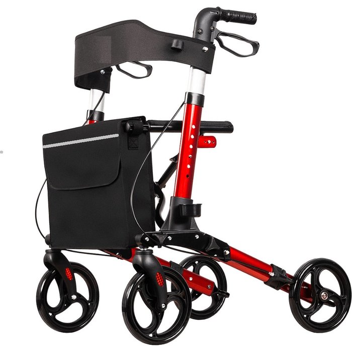 SMH LINE® SMH LINE® Lichtgewicht Rollator - Dubbel Opvouwbaar - Incl. Led lamp