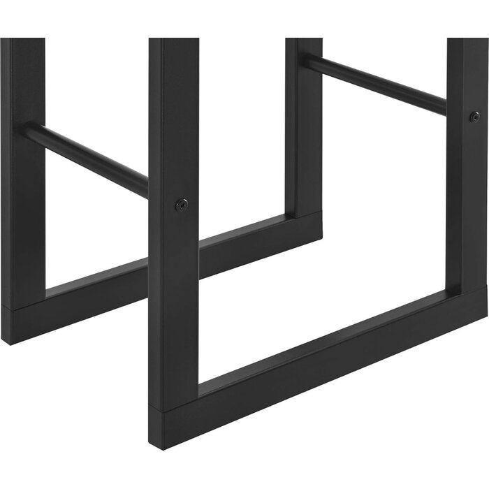 SMH LINE® SMH LINE® Brandhoutrek - Houtopslag - 100x100x25cm ( BxHxD) - Zwart - Metaal - Haardhout opslag – Haardhoutrek - Binnen en buiten