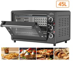 SMH LINE® SMH LINE® Vrijstaande Oven - 45L - 1800W - Convectie Mini Oven - Geëmailleerde Holte - Zwart