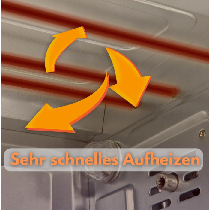SMH LINE® SMH LINE® Vrijstaande oven met kookplaten - 45L - 1800W - Convectie Mini Oven - Geëmailleerde Holte - Zwart