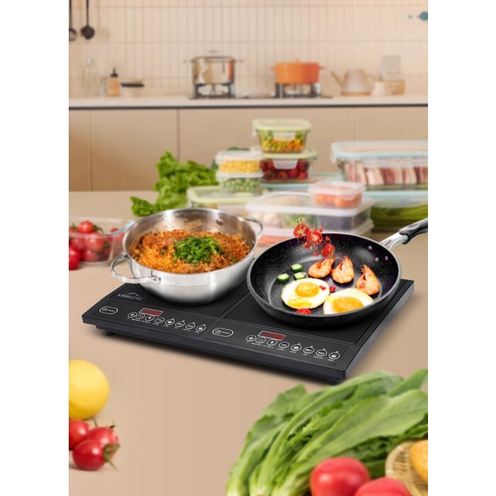 SMH LINE® SMH LINE - Dubbele inductie plaat - 2000 Watt - Zwart