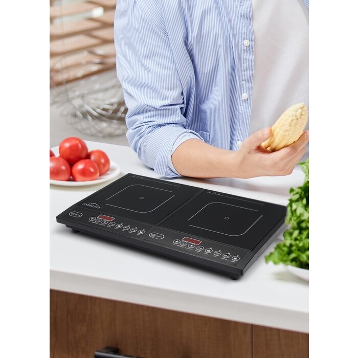SMH LINE® SMH LINE - Dubbele inductie plaat - 2000 Watt - Zwart