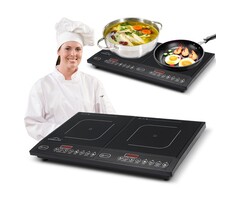 SMH LINE® SMH LINE - Dubbele inductie plaat - 2000 Watt - Zwart