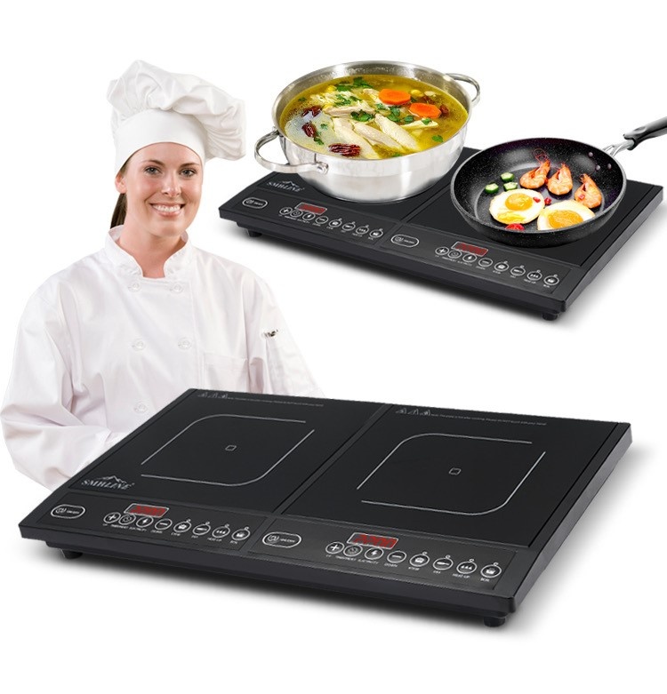 SMH LINE® SMH LINE - Dubbele inductie plaat - 2000 Watt - Zwart