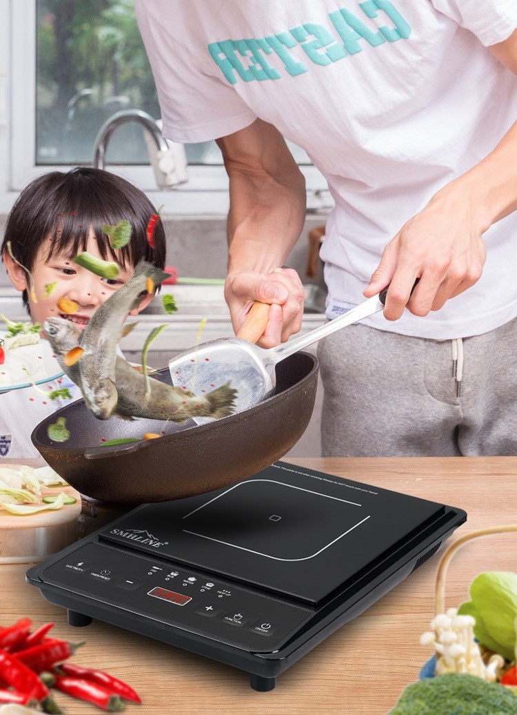 SMH LINE® SMH LINE - Inductie kookplaat enkel - 2000 Watt - zwart