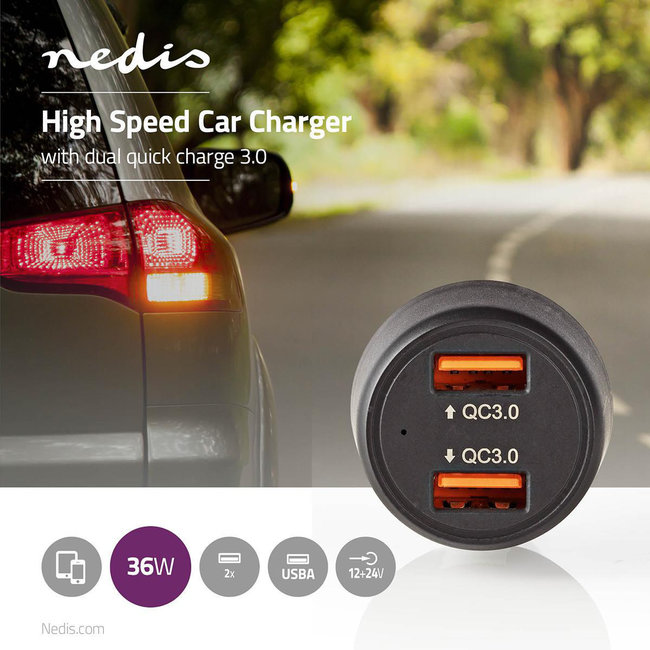 NEDIS AUTOLADER 2X USB