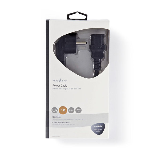 SCHUKO STROOMKABEL 2M C13