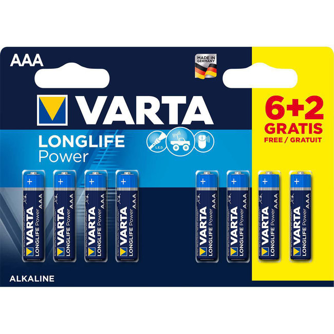 VARTA BATTERIJ AAA 6+2