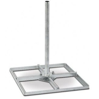 SOCLE DE CAISSE 30/30 + MÂT 0,75 M GALVANISÉ À CHAUD