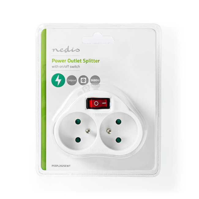 NEDIS STOPCONTACT 2 WEG ON/OFF SWITCH