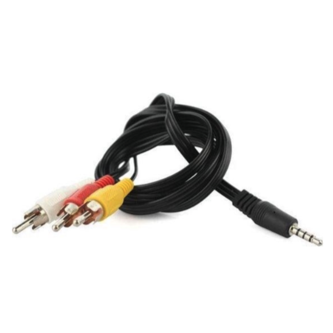 1.5 m - 3.5 Mm Audio Jack Plug 1 Male Naar Mannelijke Dual 3 Rca Jack