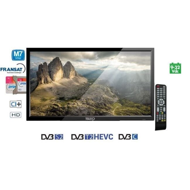 TELECO TELECO TEK 22" DVB-S2 M7 FASTSCAN + 12V ZONDER VOET