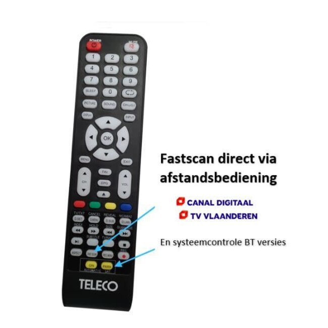 TELECO TELECO TEK 22" DVB-S2 M7 FASTSCAN + 12V ZONDER VOET